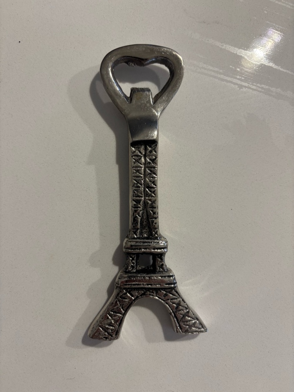 Metal Eiffel Tower Bottle Opener - Silver